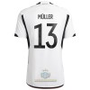 Maglia ufficiale Germania Muller 13 Casa Mondiali 2022 per Uomo